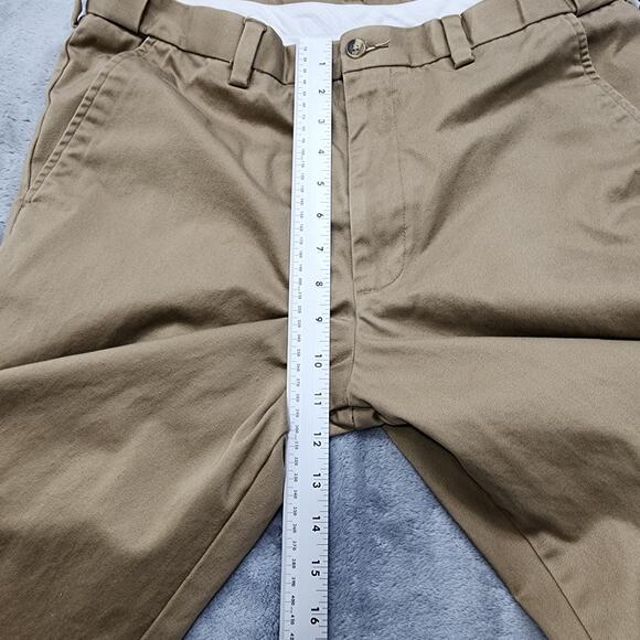 George Pants Mens 34X32 Tan Khaki Chino Straight Leg Cotton Casual Office Preppy - Picture 7 of 10